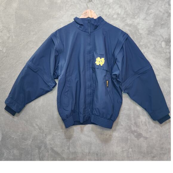 Zero Restriction VTG Navy Gortex Jacket M Convertible Notre Dame - Picture 1 of 7